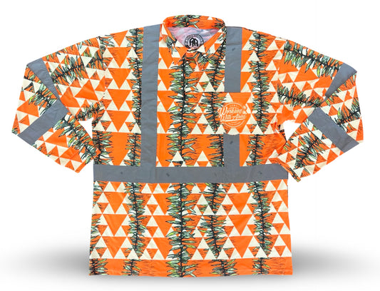 MANA MAILE -LONG SLEEVE POLO-CL 3- ORANGE