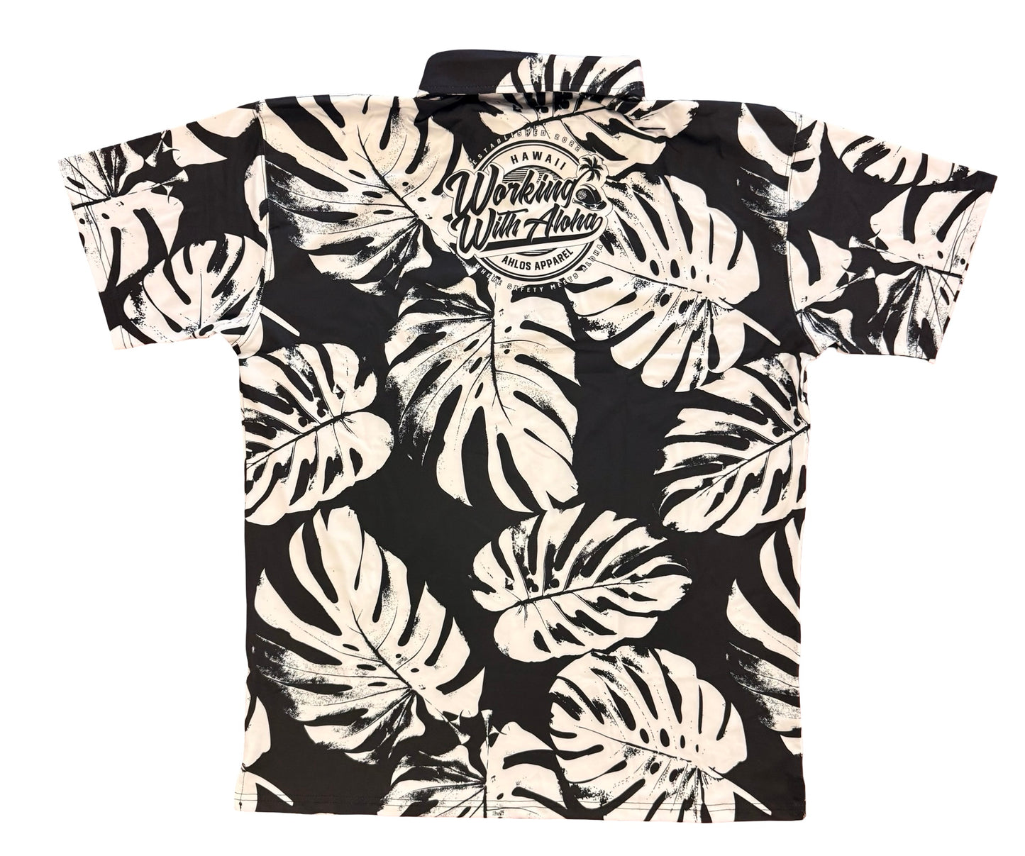 MONSTERA MADNESS - CLASSIC POLO - BLACK