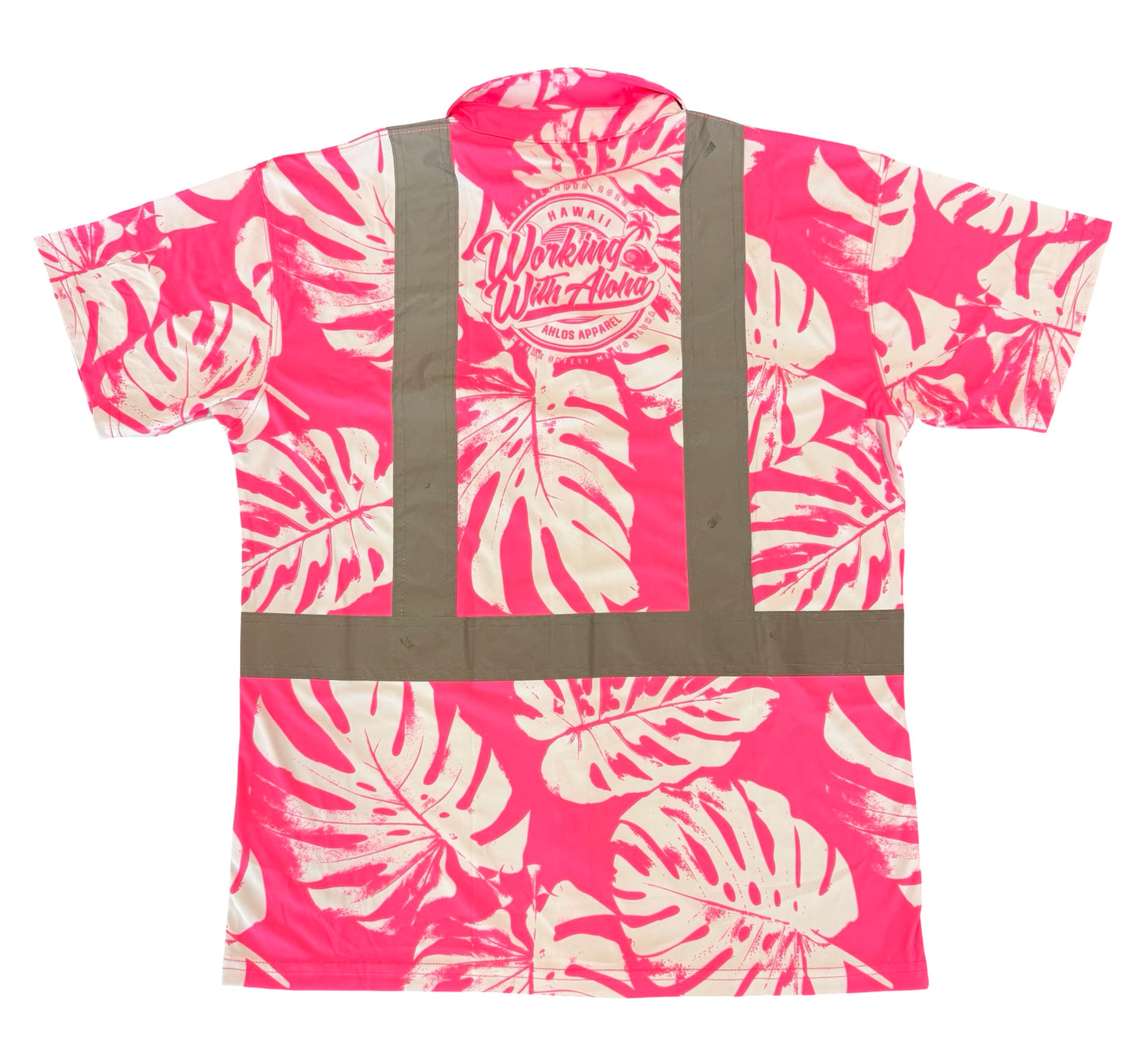 MONSTERA MADNESS - SHORT SLEEVE POLO - CL 2 - PINK