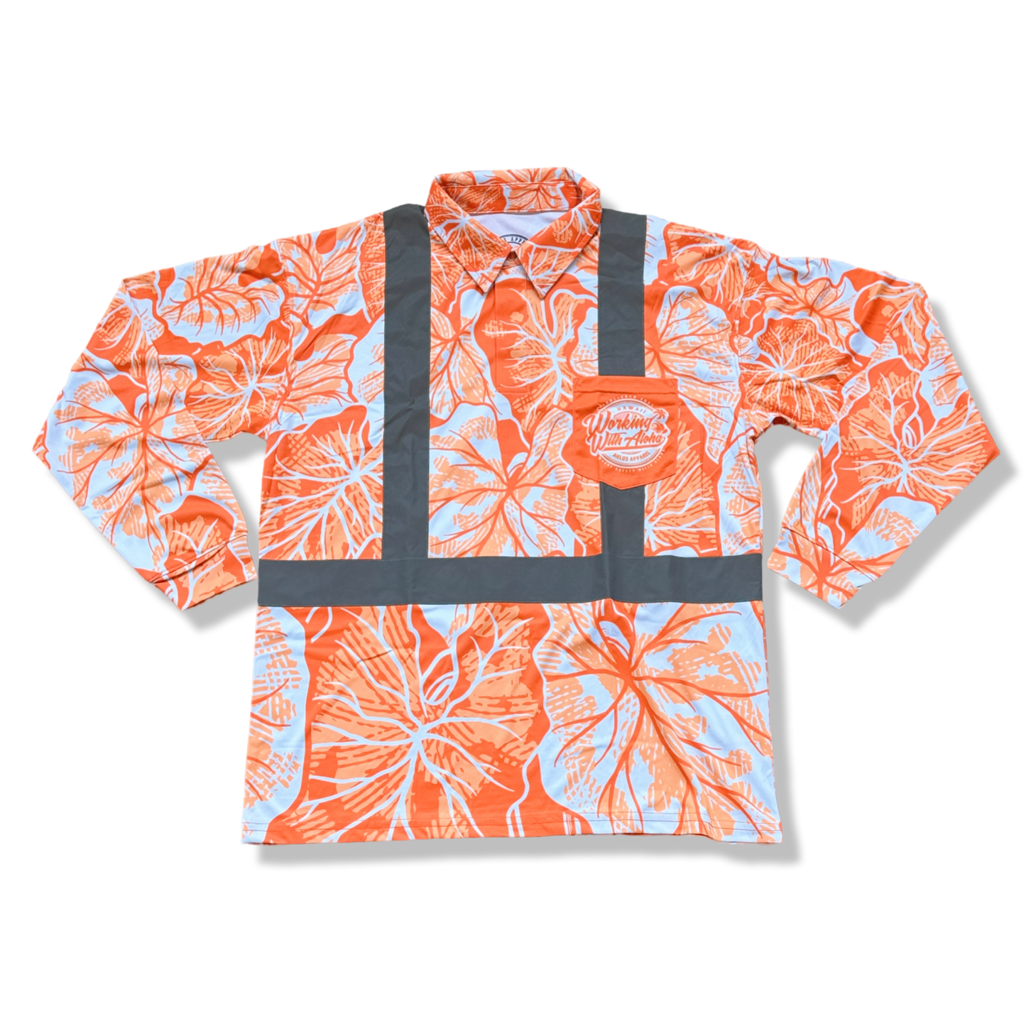 AHLO KALO - LONG SLEEVE POLO-ORANGE