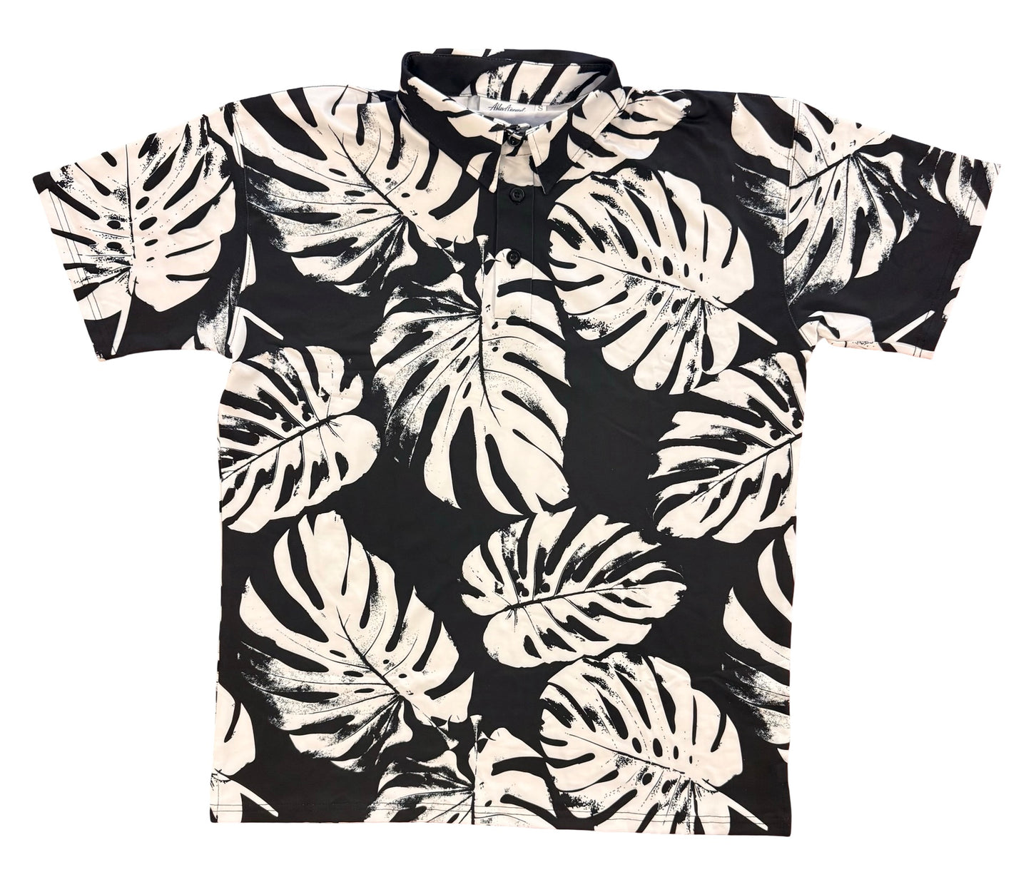 MONSTERA MADNESS - CLASSIC POLO - BLACK