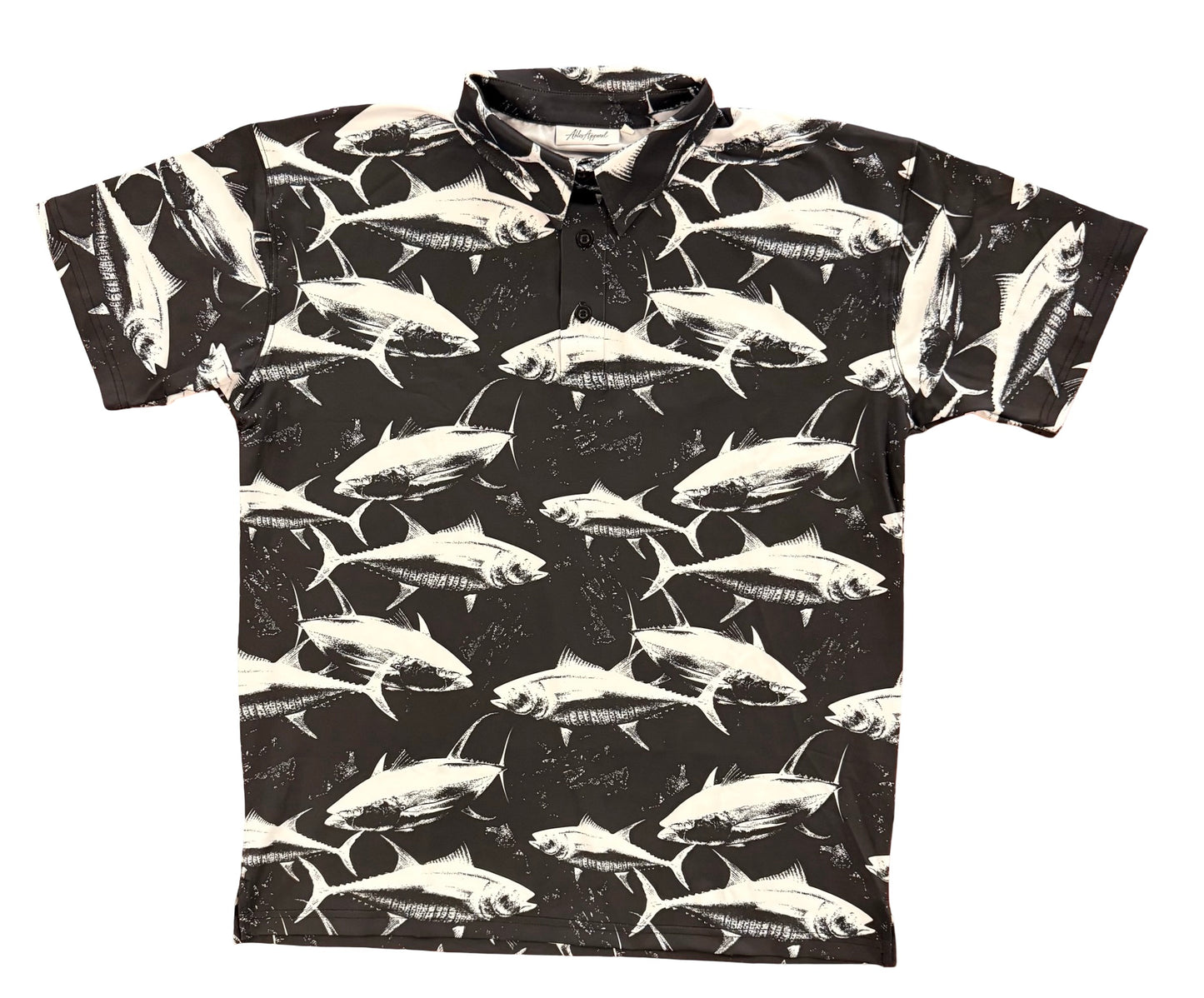DA AHI RUN - CLASSIC POLO  - BLACK