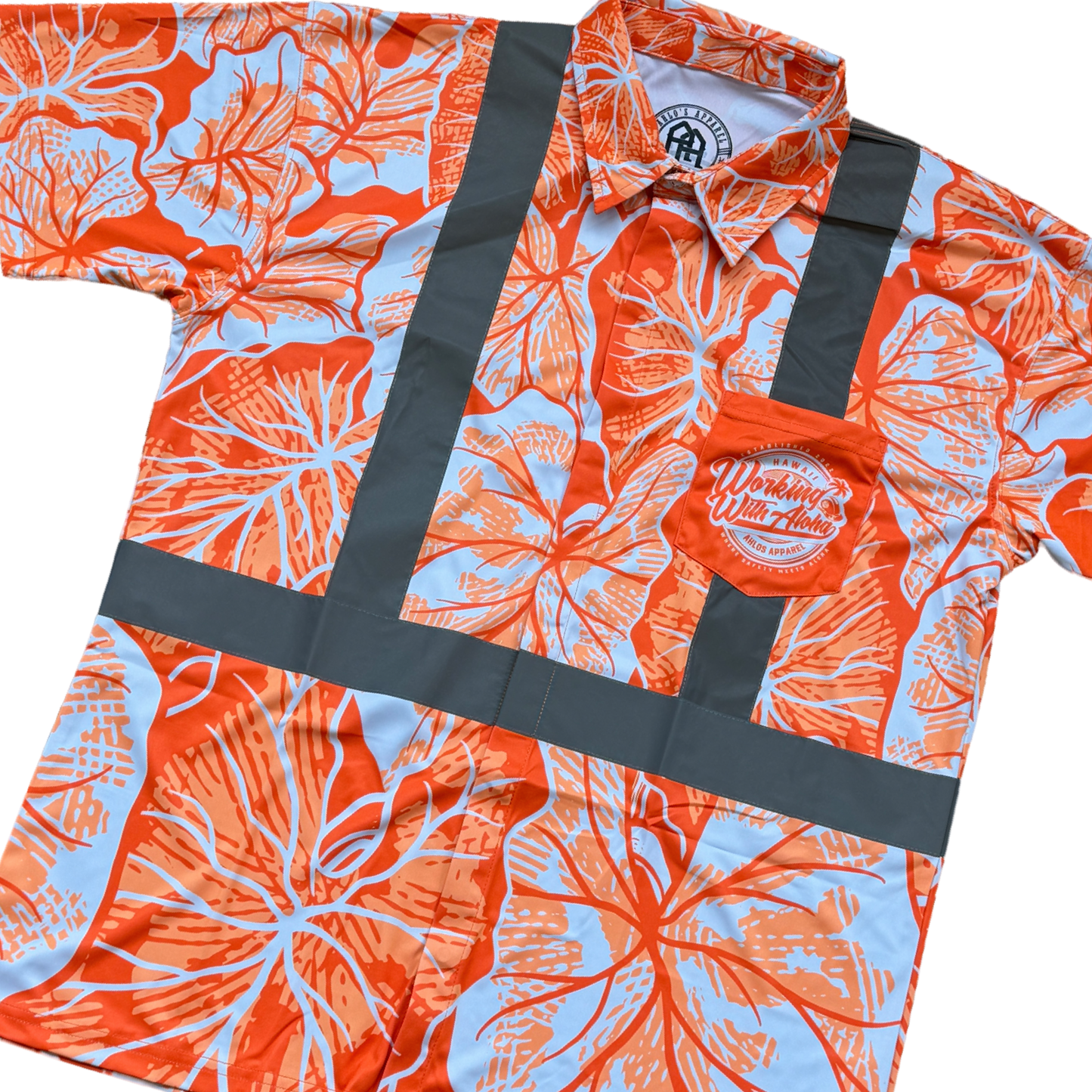 AHLO KALO - SHORT SLEEVE POLO-ORANGE