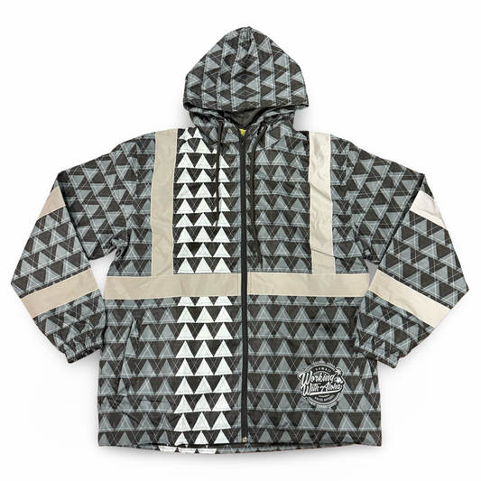 LOKAHI PLAID WINDBREAKER - CLASS 3- BLACK
