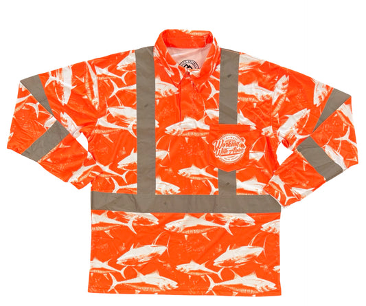 DA AHI RUN - LONG SLEEVE POLO CLASS-3 - ORANGE