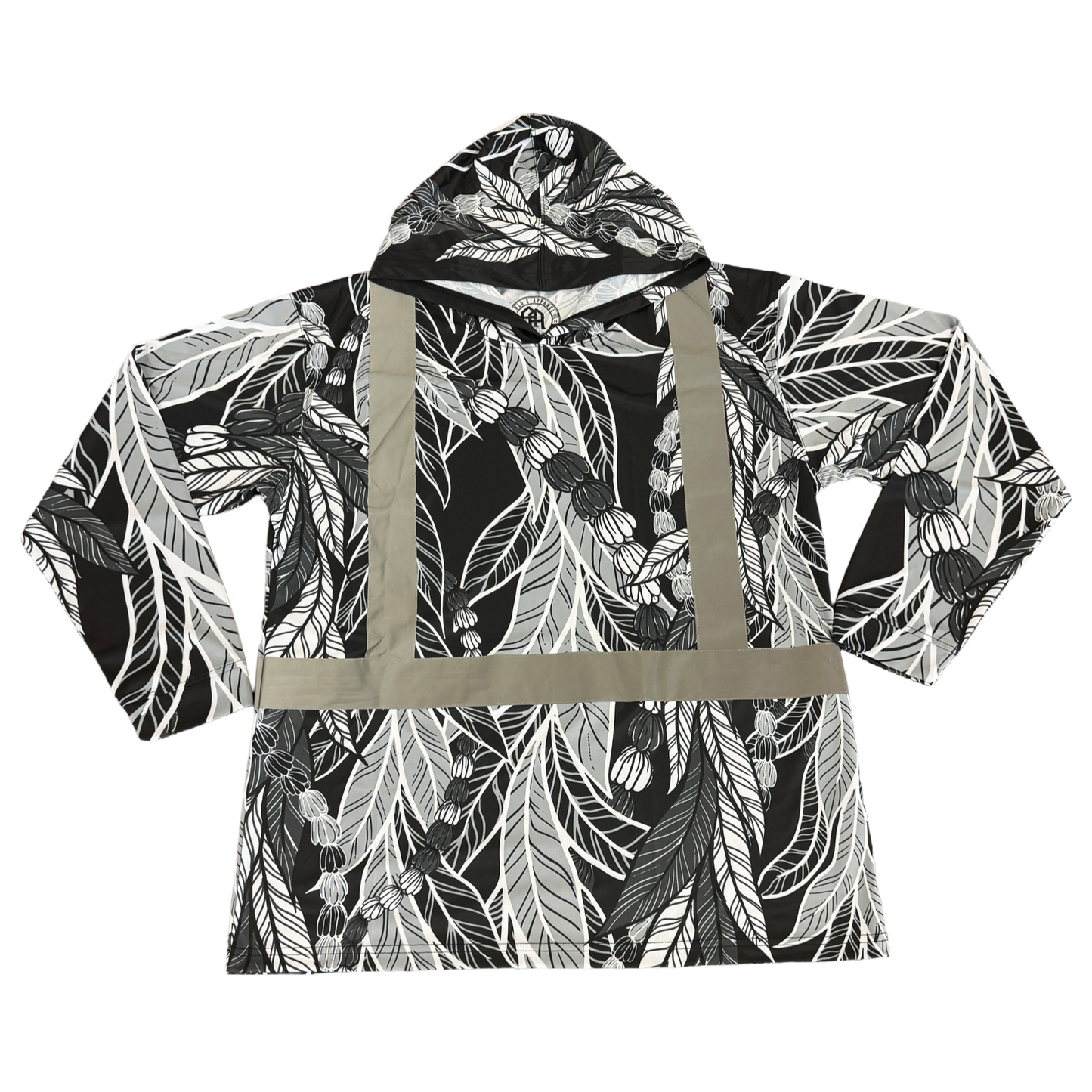 MAILE LEI / PIKAKE- LONG SLEEVE HOODIE - BLACK