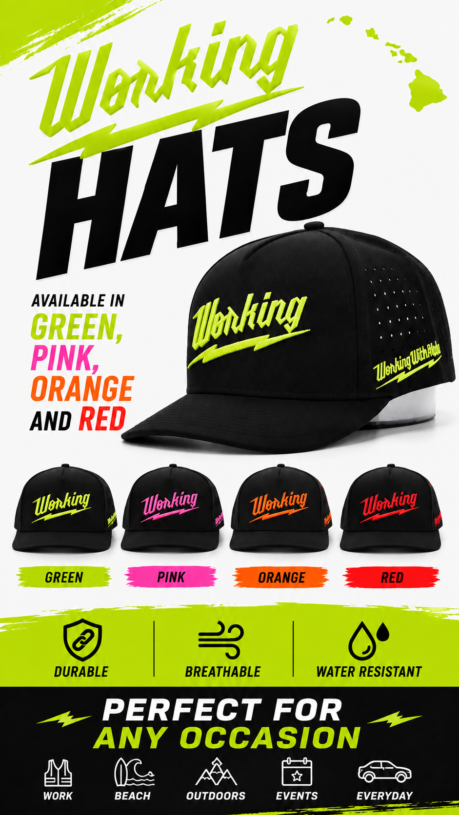 WORKING SNAP BACK HAT