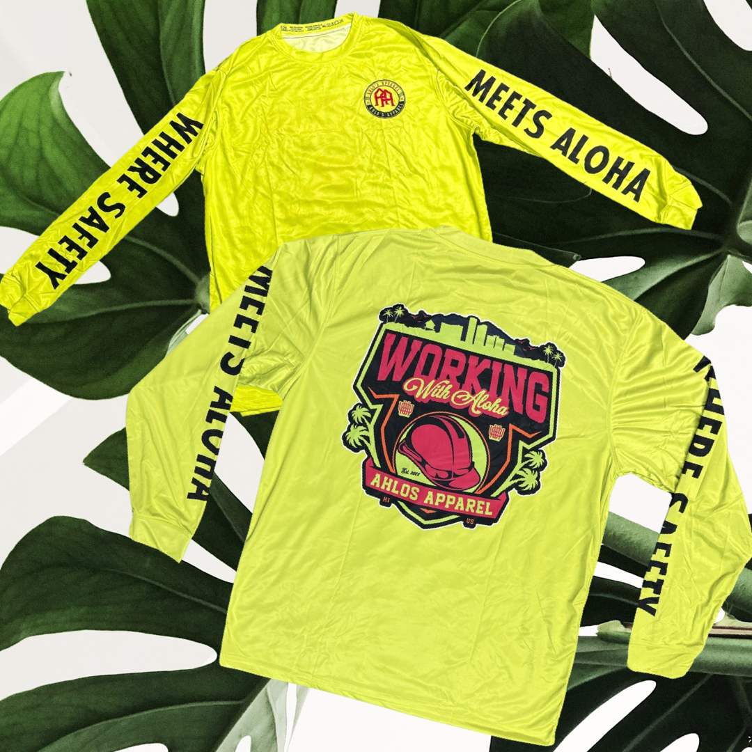 LONG SLEEVE - WORKING WITH ALOHA ESSENTIAL- YELLOW