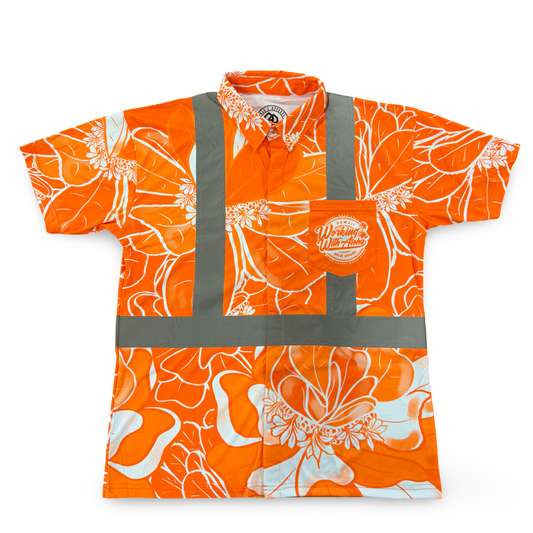 NAUPAKA - SHORT SLEEVE POLO - CLASS 2 - ORANGE