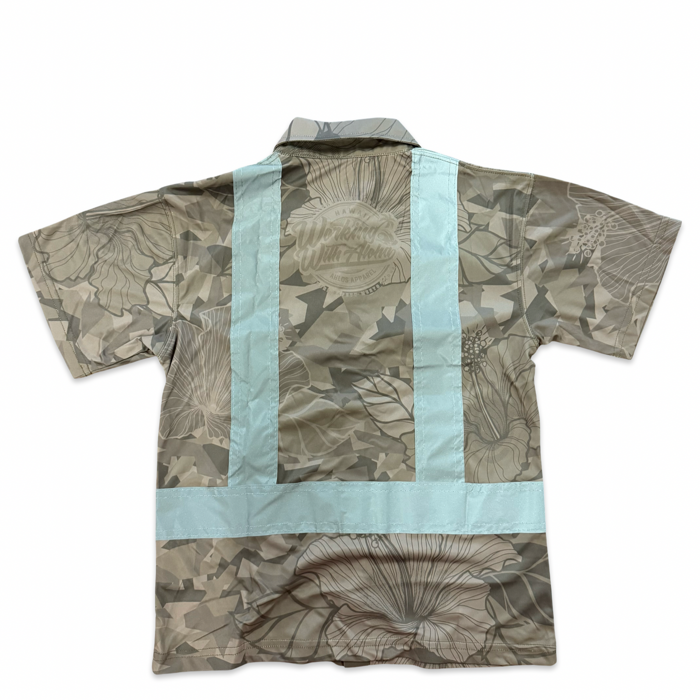 HIBISCUS CAMO  - SHORT SLEEVE POLO - CLASS 2 - BROWN
