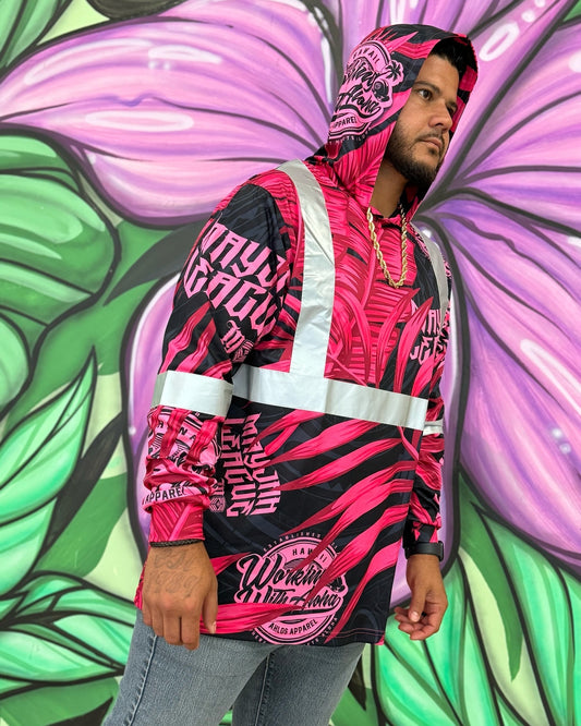 WWA X ML COLLAB -PINK -LONG SLEEVE HOODIE CLASS 3