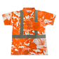 HIBISCUS CAMO  - SHORT SLEEVE POLO - CLASS 2 - ORANGE