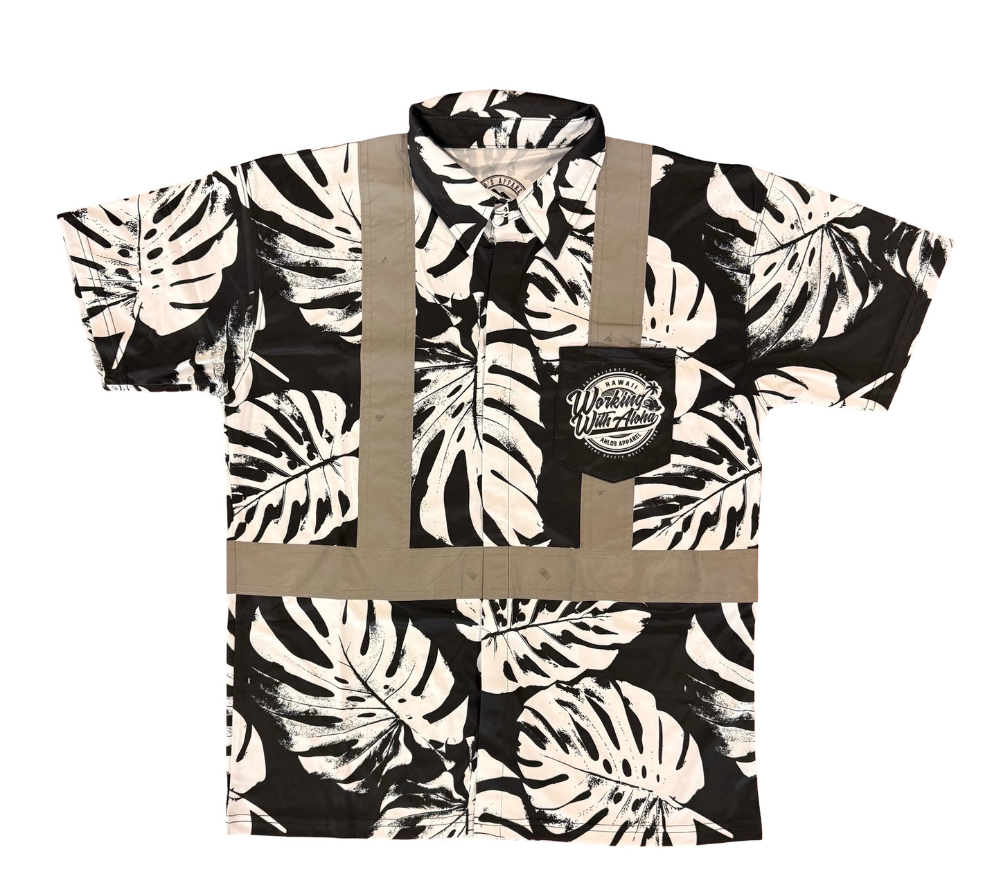 MONSTERA MADNESS - SHORT SLEEVE POLO - CL 2 - BLACK