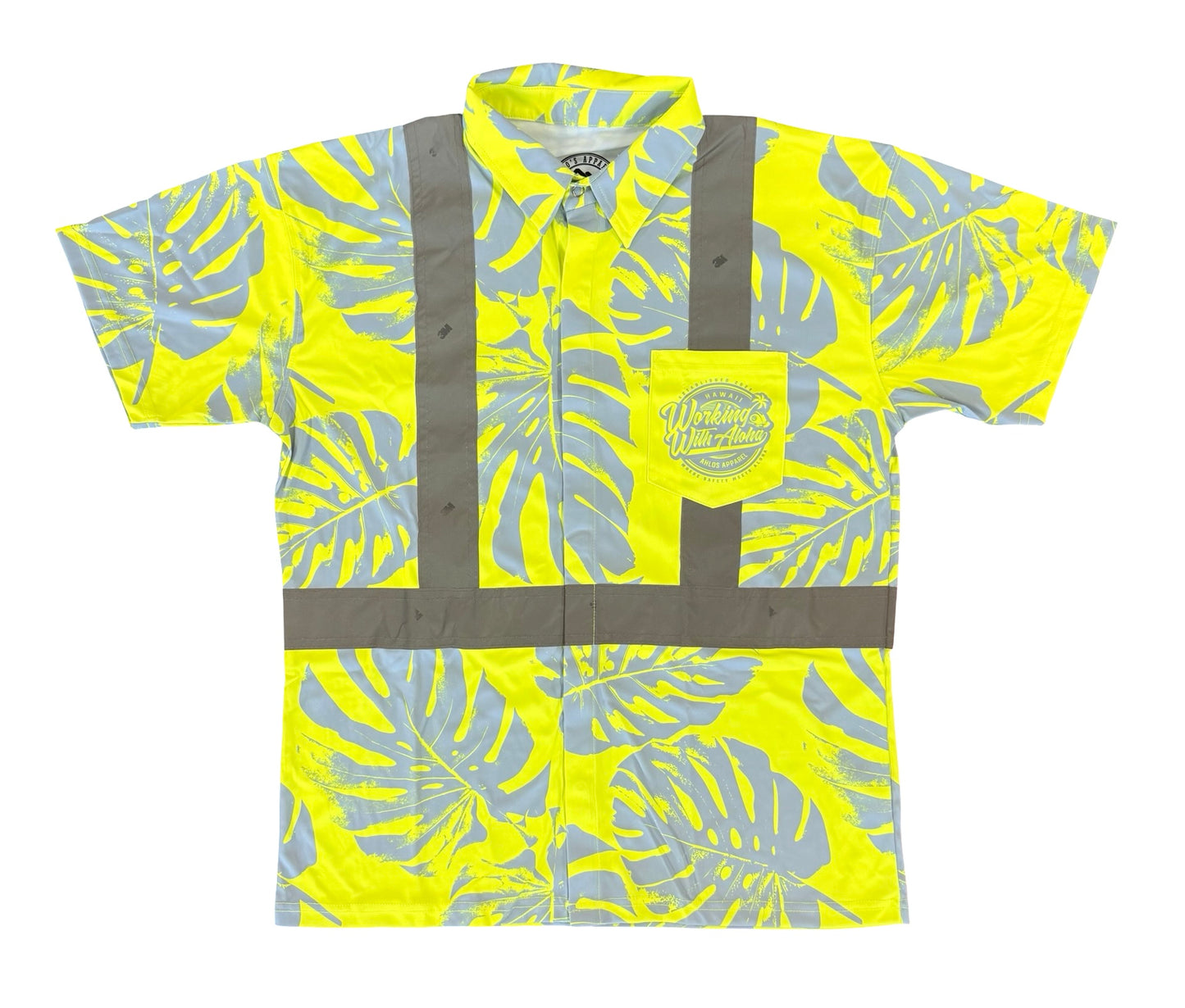 MONSTERA MADNESS - SHORT SLEEVE POLO - CL 2 - YELLOW