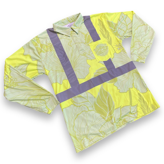 LONG SLEEVE- YELLOW - HIBISCUS