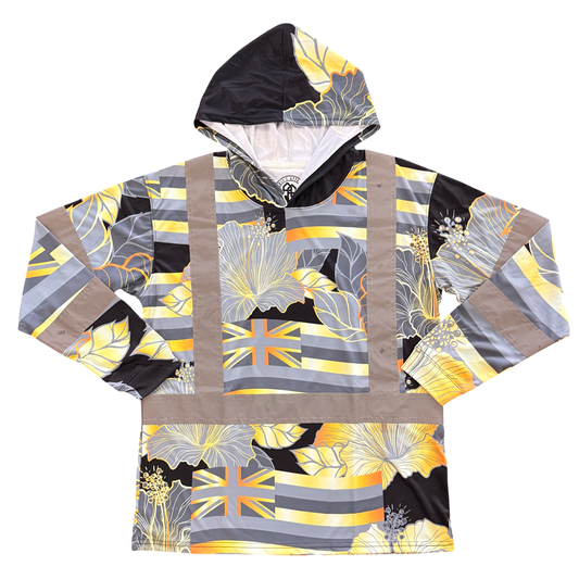 STATE OF ALOHA - L/S HOODIE CLASS 3 - BLACK & GOLD