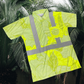 YELLOW & GREEN - Hibiscus- HI VIS aloha polo