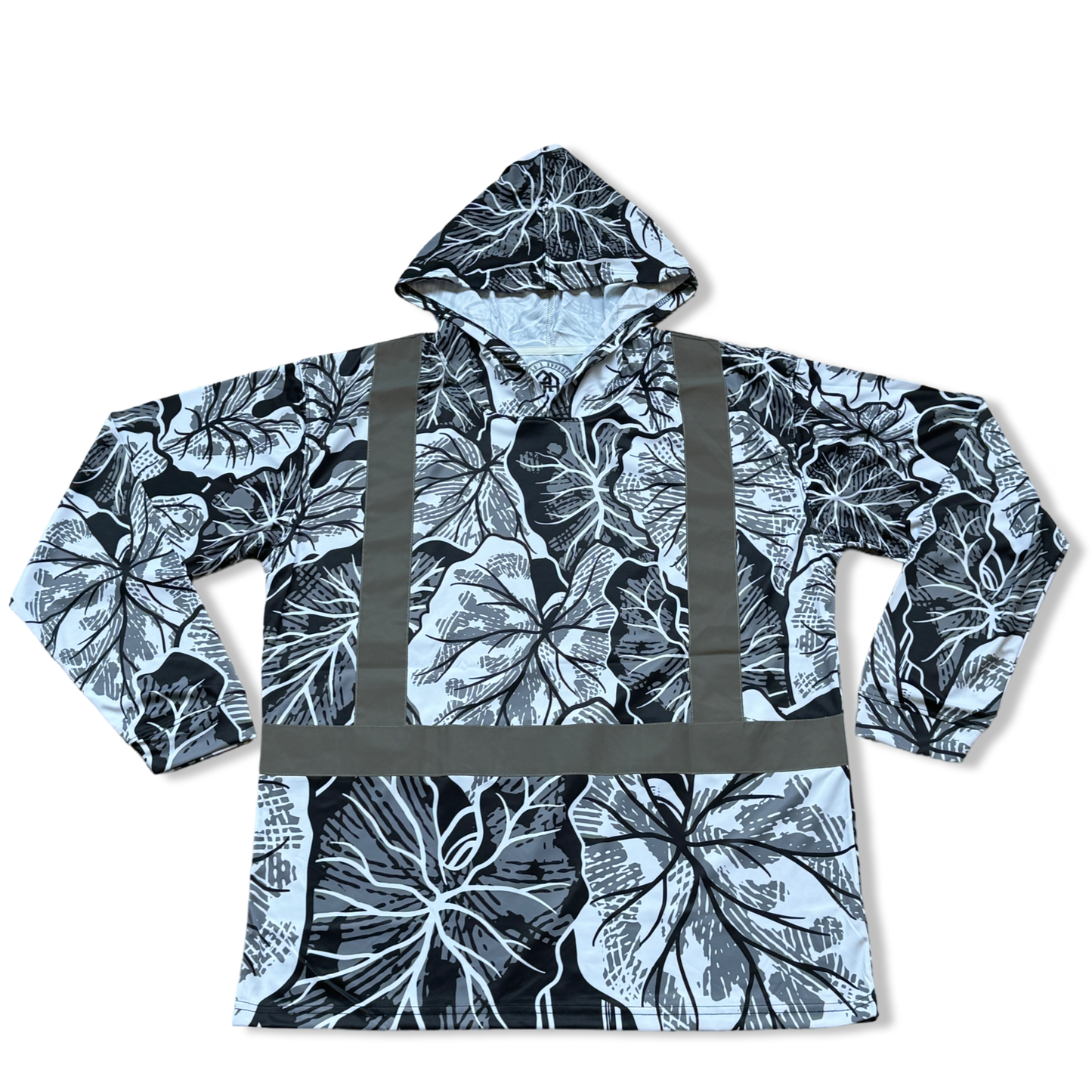 AHLO KALO - LONG SLEEVE HOODIE-BLACK/WHITE