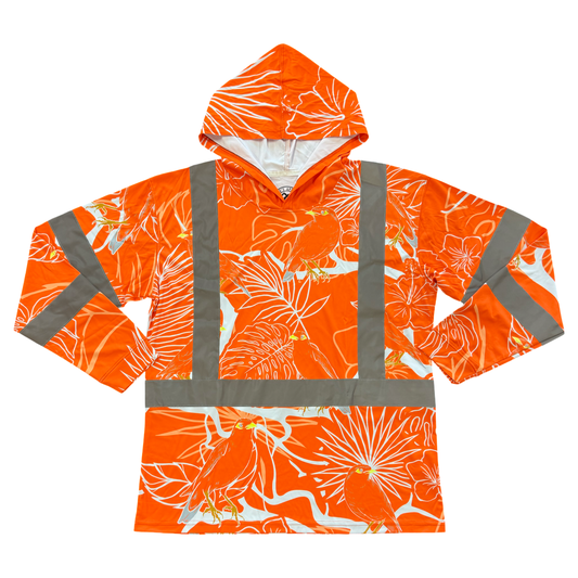 MYNA BIRD - LONG SLEEVE HOODIES- ORANGE