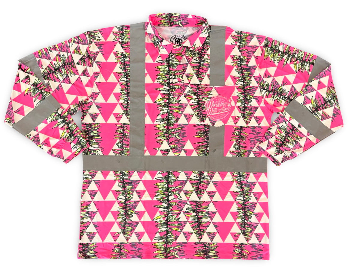 MANA MAILE -LONG SLEEVE POLO-CL 3- PINK