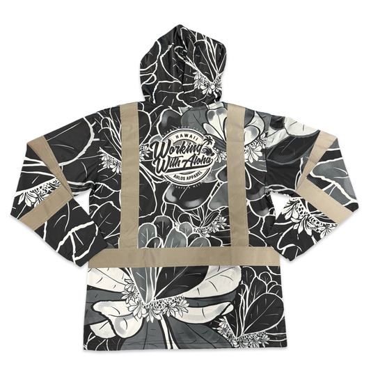 NAUPAKA - LONG SLEEVE HOODIE - CLASS 3 - BLACK