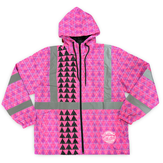 LOKAHI PLAID WINDBREAKER - CLASS 3- PINK