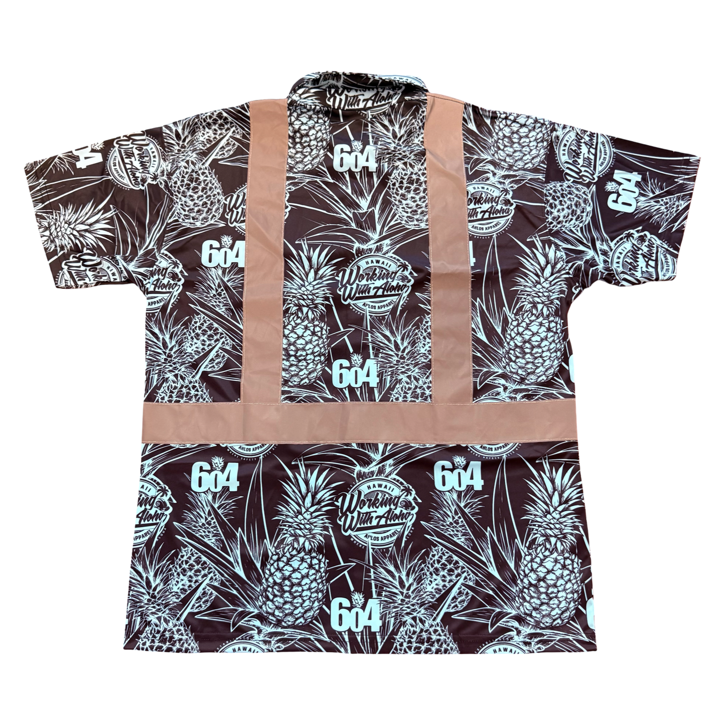 604 X WWA - SHORT SLEEVE POLO - CLASS 2- BLUE PINEAPPLE