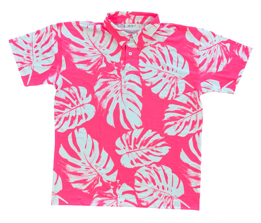 MONSTERA MADNESS - CLASSIC POLO - PINK