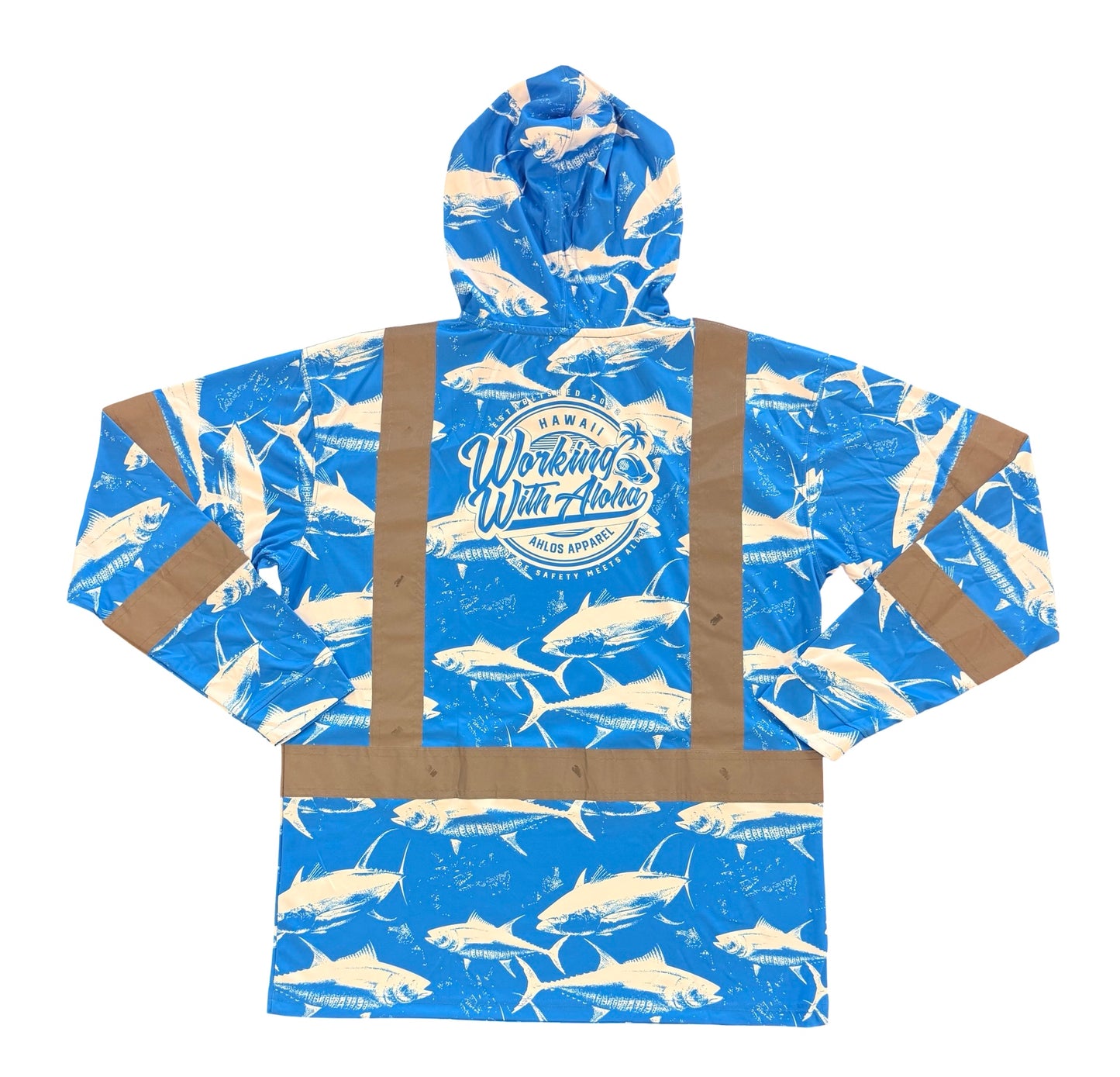 DA AHI RUN - LONG SLEEVE HOODIE - BLUE