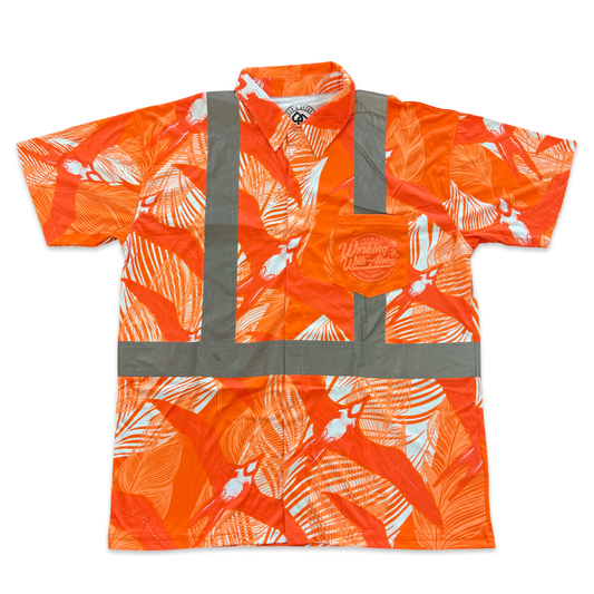 IWA BIRD - SHORT SLEEVE POLO - ORANGE