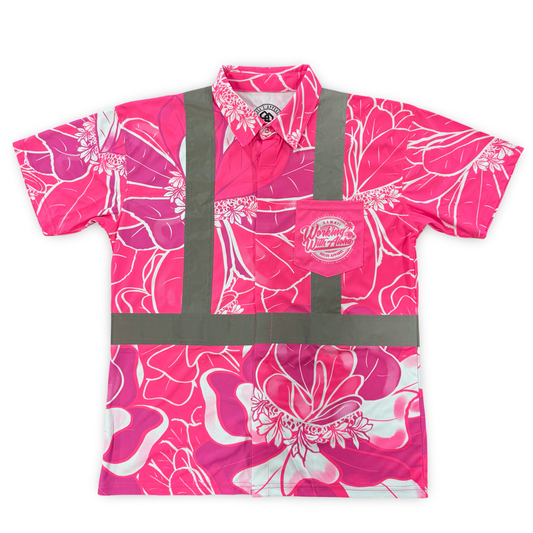 NAUPAKA - SHORT SLEEVE POLO - CLASS 2 - PINK