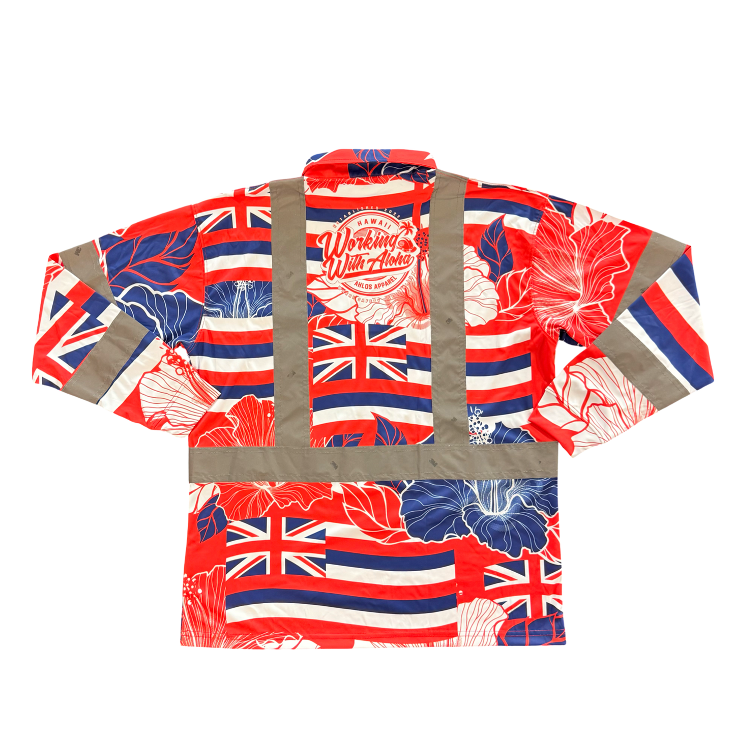 STATE OF ALOHA - L/S POLO CLASS 3 - RED & BLUE