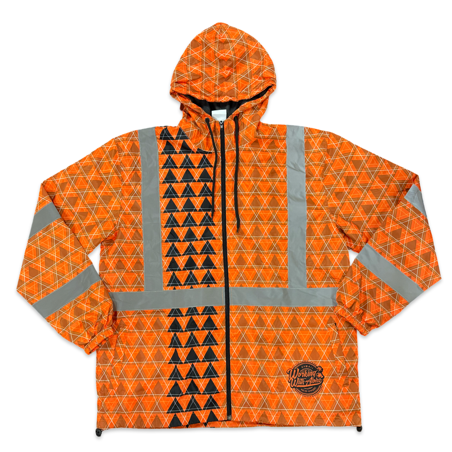 LOKAHI PLAID WINDBREAKER - CLASS 3- ORANGE