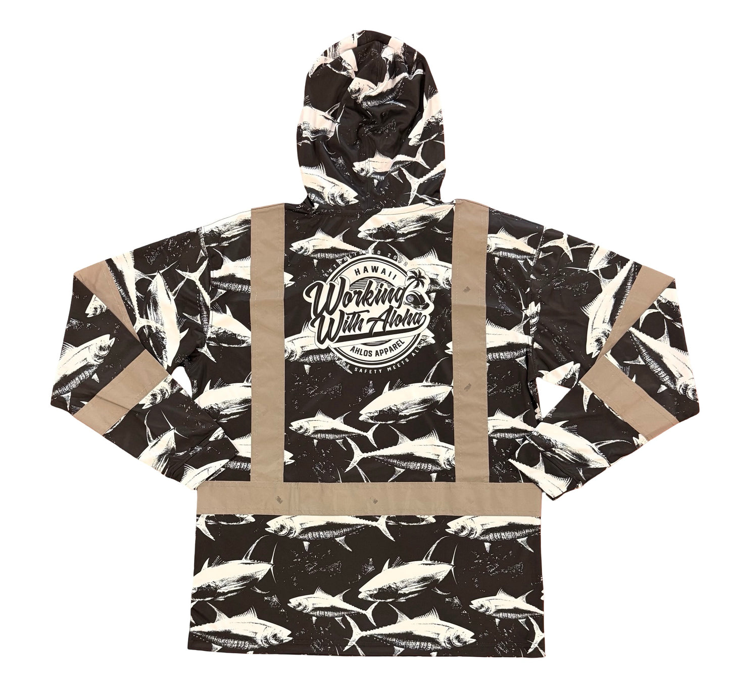 DA AHI RUN - LONG SLEEVE HOODIE - BLACK