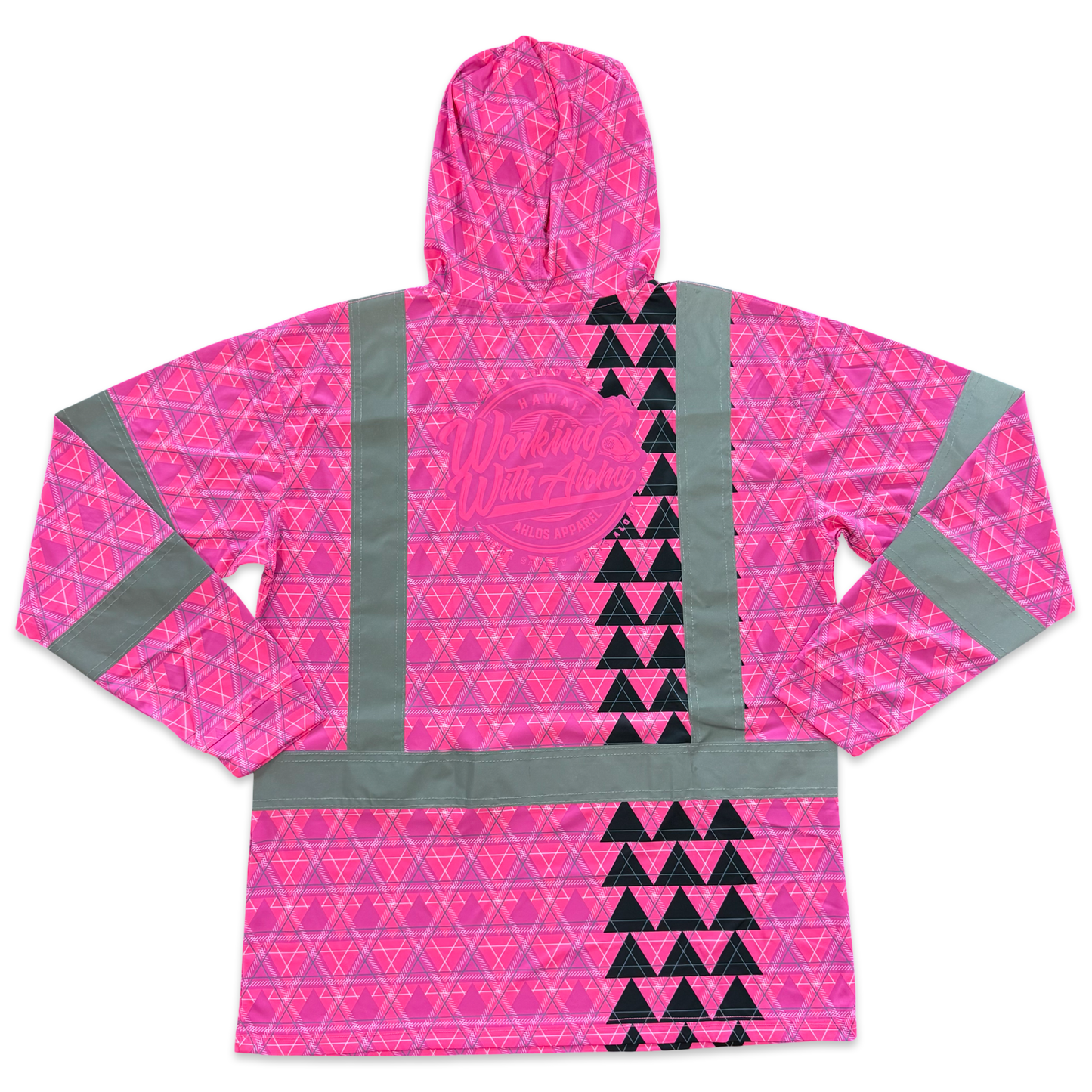 LOKAHI PLAID - LONG SLEEVE HOODIE - CLASS 3 - PINK