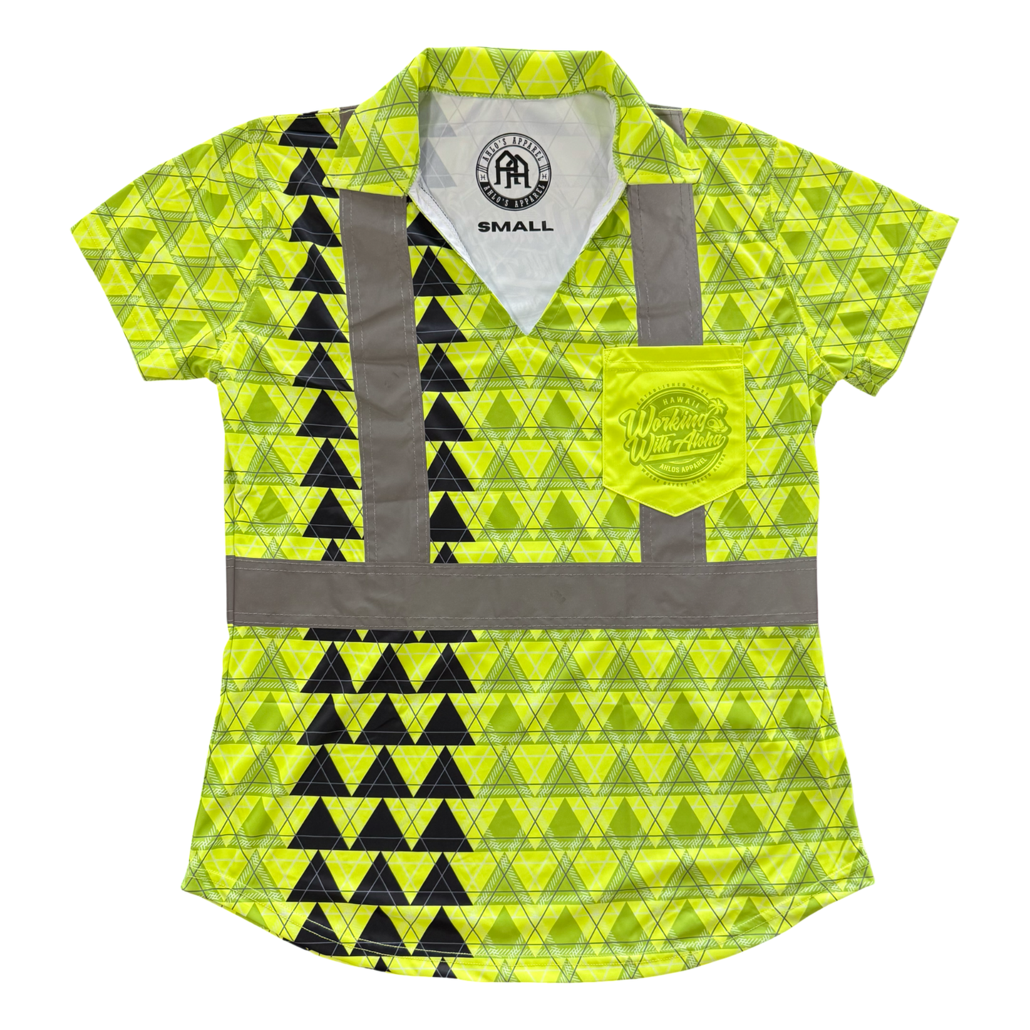 LOKAHI PLAID - WOMEN'S S/S POLO - CLASS 2 - YELLOW