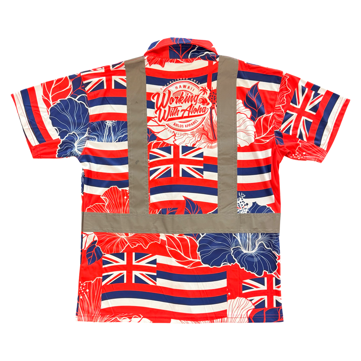 STATE OF ALOHA - S/S POLO CLASS 2 - RED & BLUE