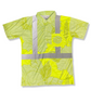 YELLOW & GREEN - Hibiscus- HI VIS aloha polo