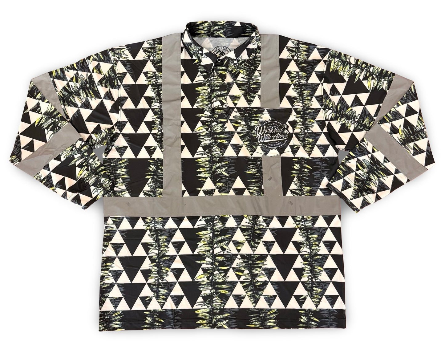 MANA MAILE -LONG SLEEVE POLO-CL 3- BLACK