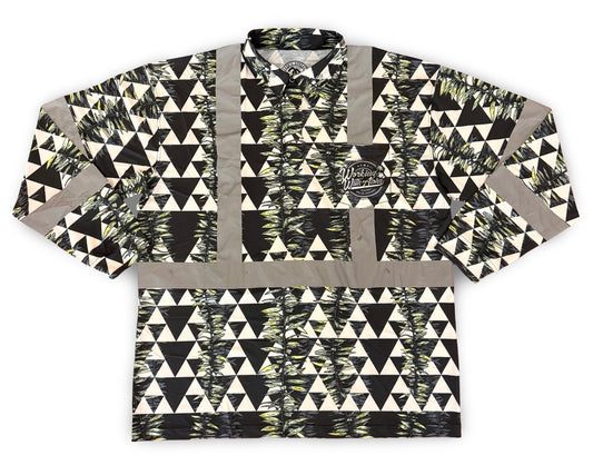 MANA MAILE -LONG SLEEVE POLO-CL 3- BLACK