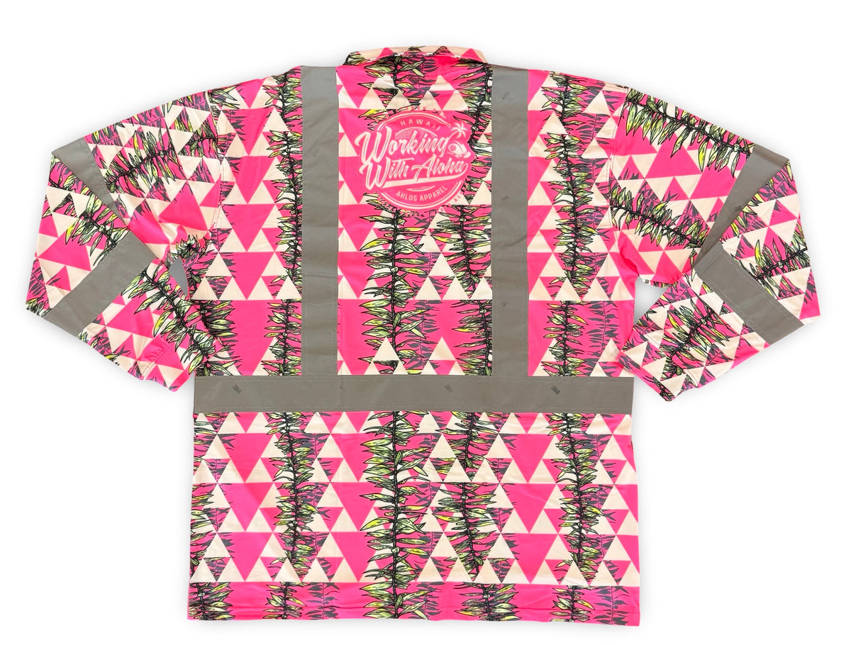 MANA MAILE -LONG SLEEVE POLO-CL 3- PINK