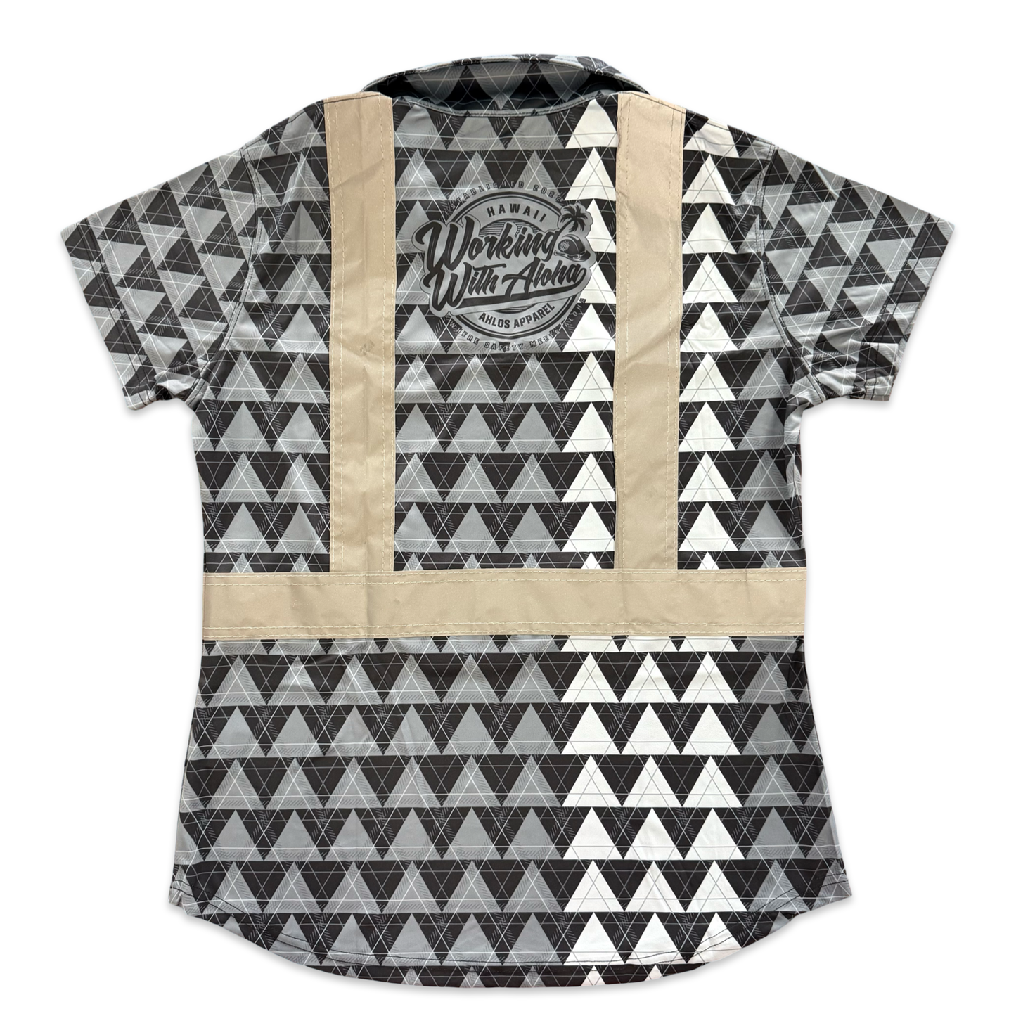 LOKAHI PLAID - WOMEN'S S/S POLO - CLASS 2 - BLACK