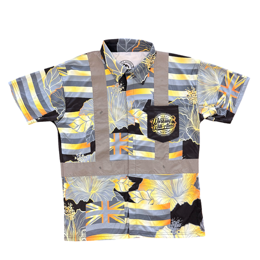 STATE OF ALOHA - S/S POLO CLASS 2 - BLACK & GOLD