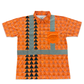 LOKAHI PLAID - SHORT SLEEVE POLO - CLASS 2 -ORANGE