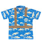 DA AHI RUN - SHORT SLEEVE POLO - BLUE