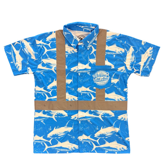 DA AHI RUN - SHORT SLEEVE POLO CLASS-2 - BLUE