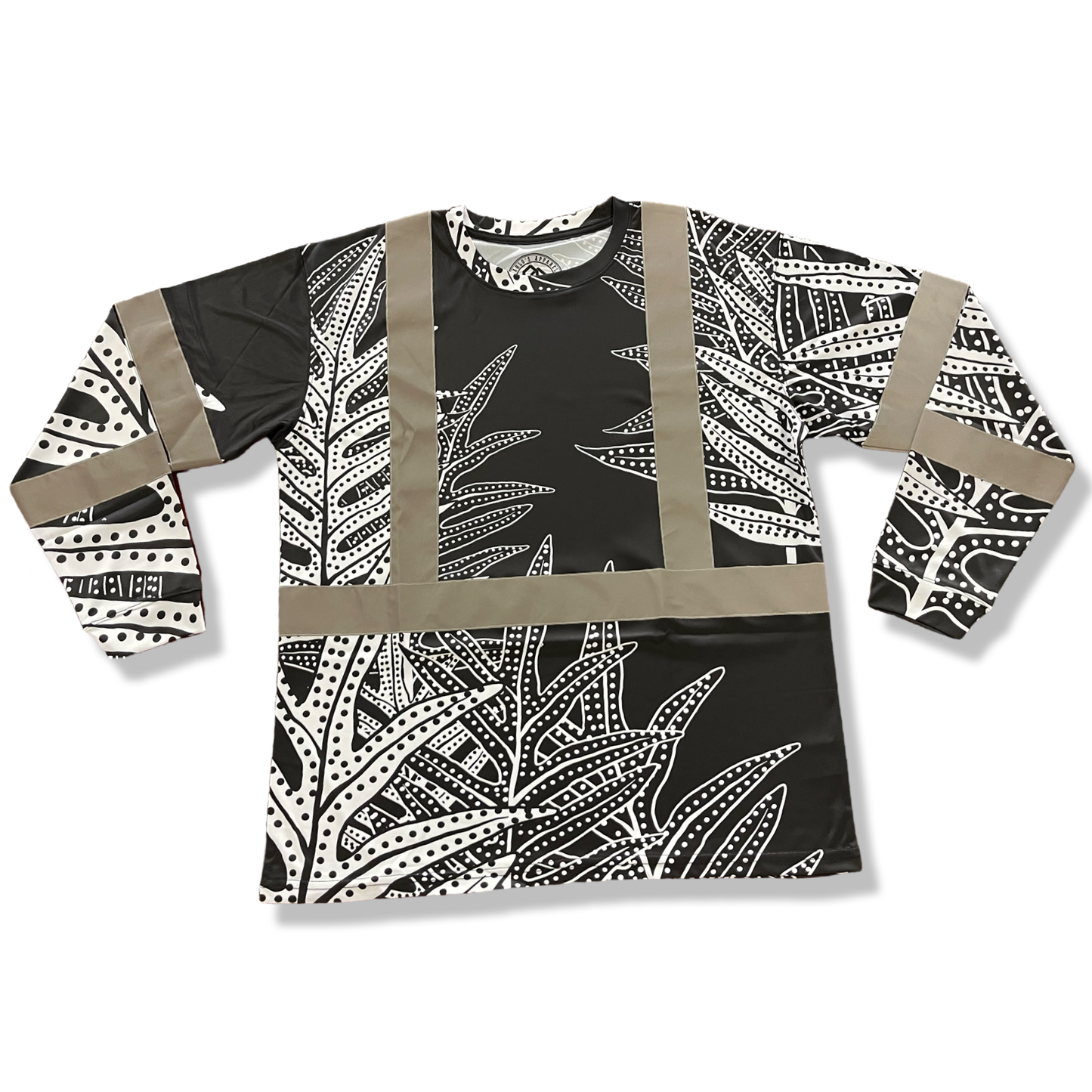 LAUA'E FERN - LONG SLEEVE TSHIRT - BLACK & WHITE