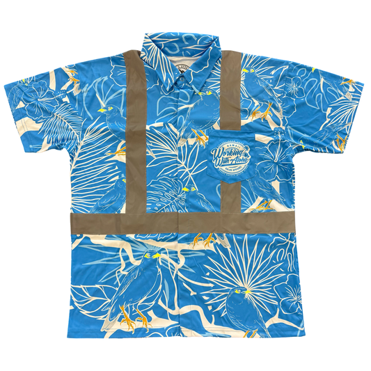 MYNA BIRD-SHORT SLEEVE POLO - BLUE