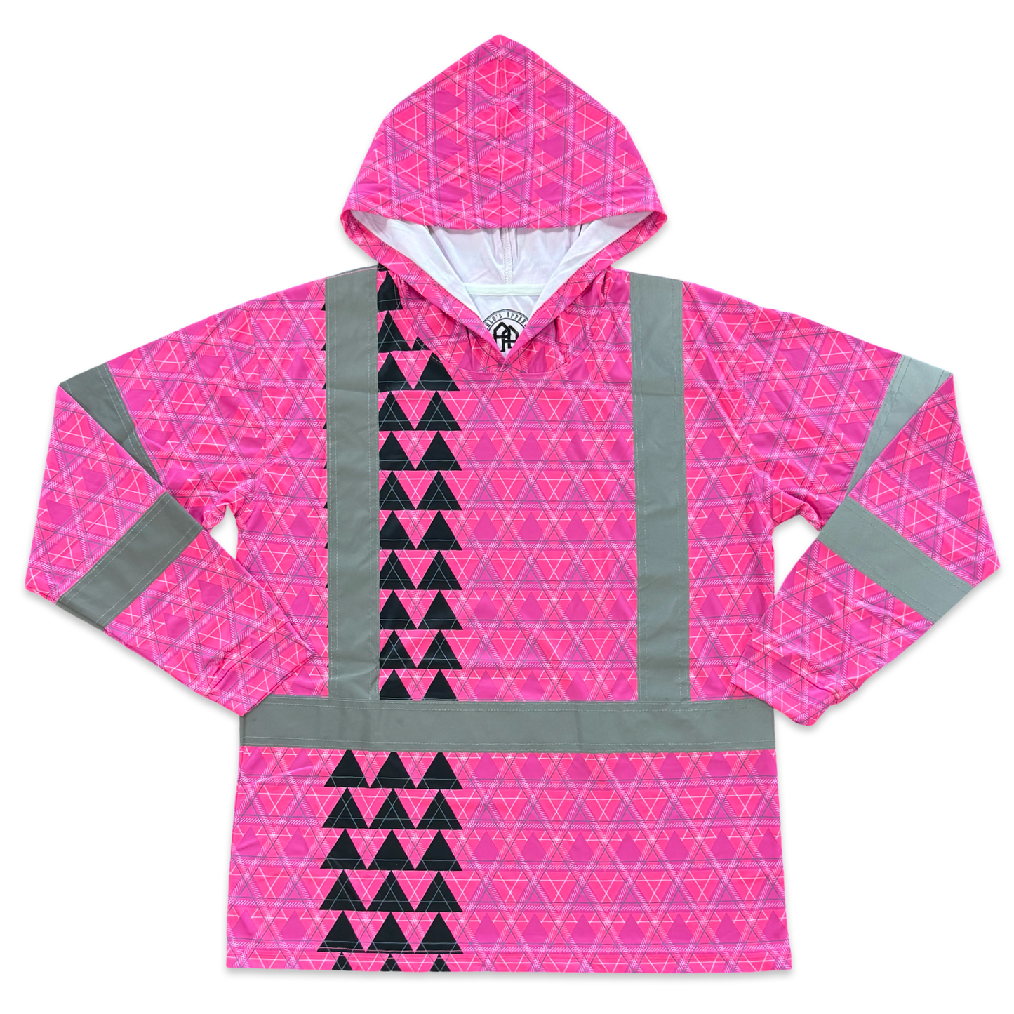 LOKAHI PLAID - LONG SLEEVE HOODIE - CLASS 3 - PINK