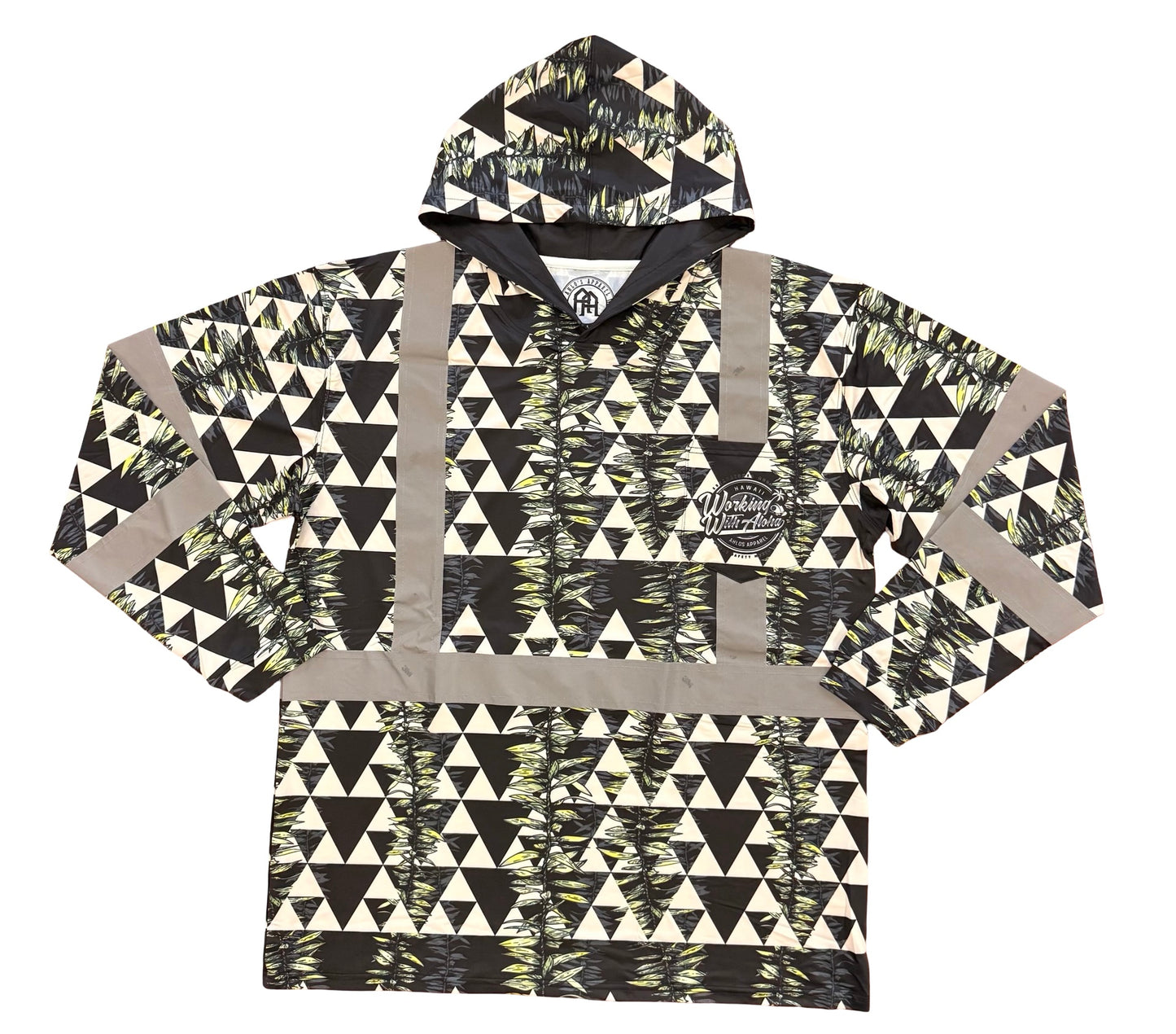 MANA MAILE -LONG SLEEVE HOODIE -CL 3-BLACK